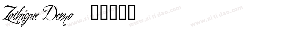 Zothique Demo字体转换